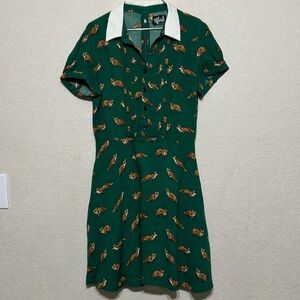 Hell Bunny fox print dress size M